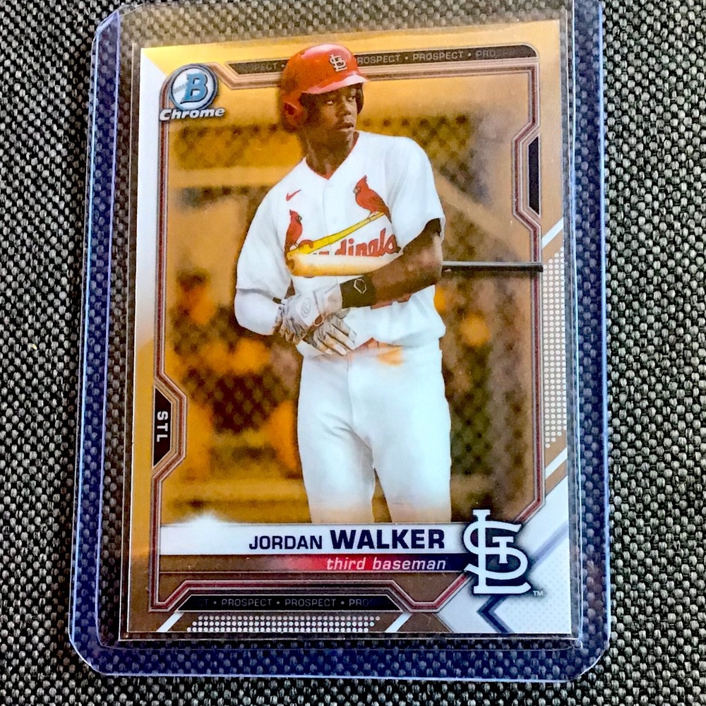 Jordan Walker 2021 Bowman Chrome Rookie draft Prospects St.Louis Cardina…